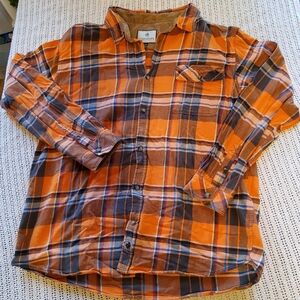 Legendary Whitetails Men's Orange and Brown Plaid Shirt